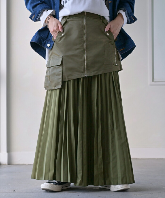 楽天市場】スカート 2点セット プリーツ プリーツスカート レディース