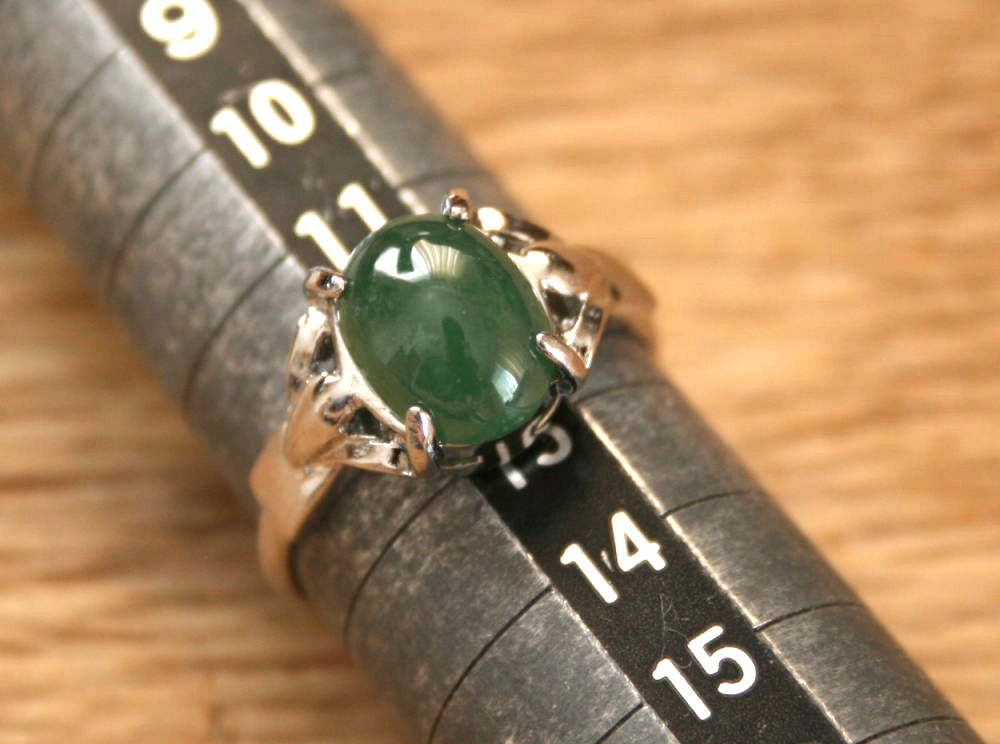 楽天市場】糸魚川翡翠指輪 R00552 元粋 作 フリーサイズ（サイズ調整可
