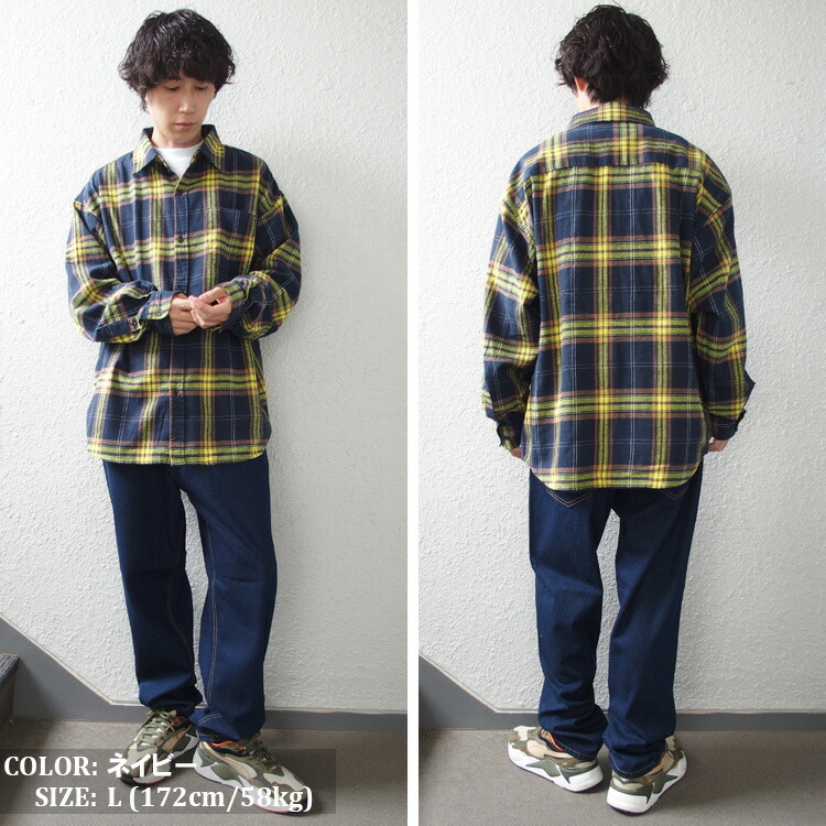 楽天市場】ネルシャツ 長袖 メンズ レディース SUGGESTION サジェス