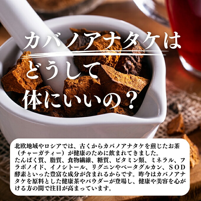 楽天市場】カバノアナタケ茶 32パック×2個 チャーガ茶 チャガ茶
