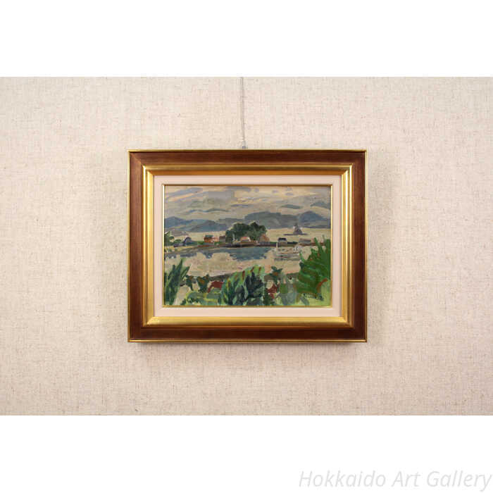 楽天市場】絵画 中村善策 油絵・油彩画 『雨晴れの白浜港』 風景 日本