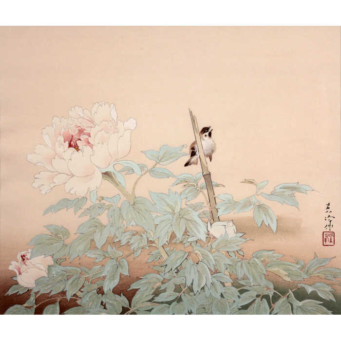 楽天市場】絵画 榊原紫峰 木版画 『富貴草』 花 鳥 美術品 アート