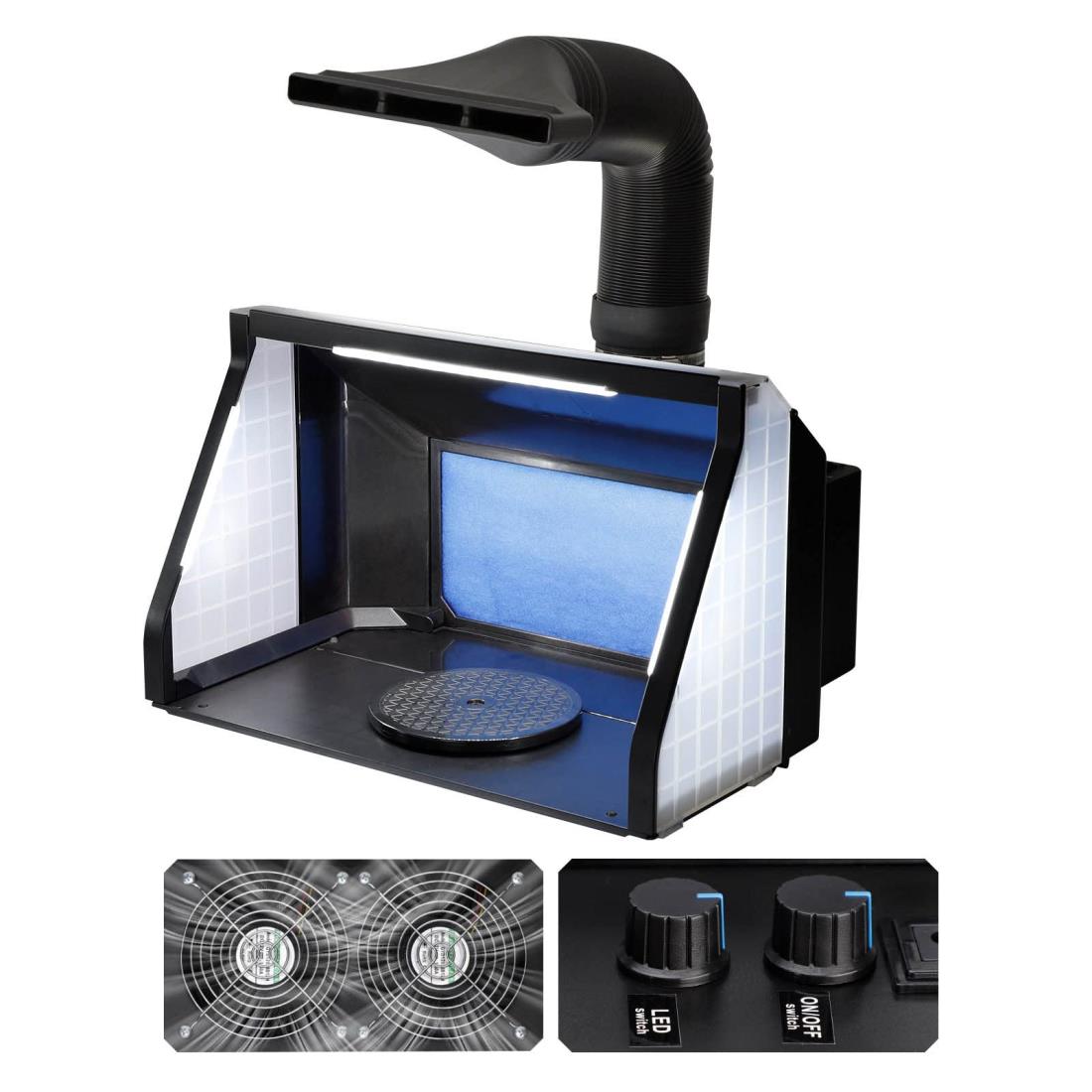 楽天市場】urlife 塗装スプレーブース LED照明ライト 2基パワフル