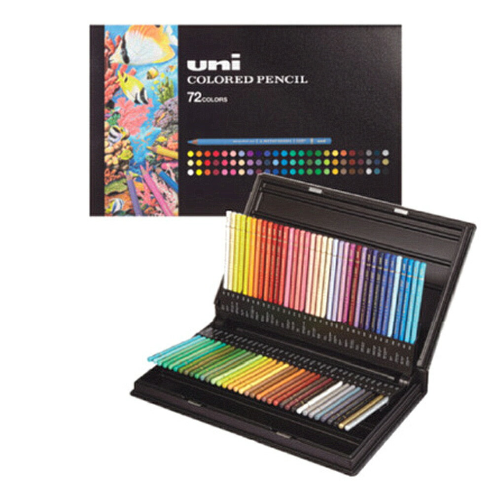 楽天市場】（色鉛筆）三菱鉛筆 ユニカラー 72色 セット UC72CN2 uni 箱
