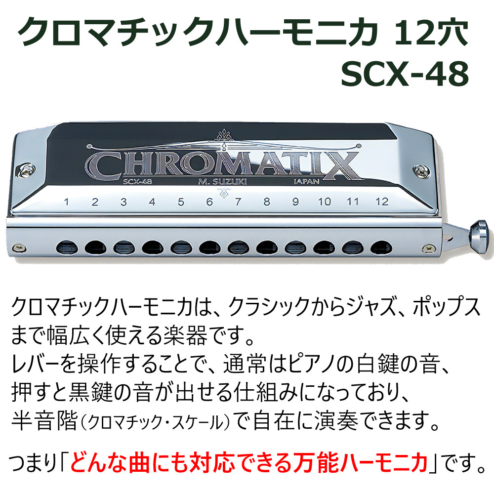 楽天市場】スズキ ハーモニカ クロマチックハーモニカ スタンダード