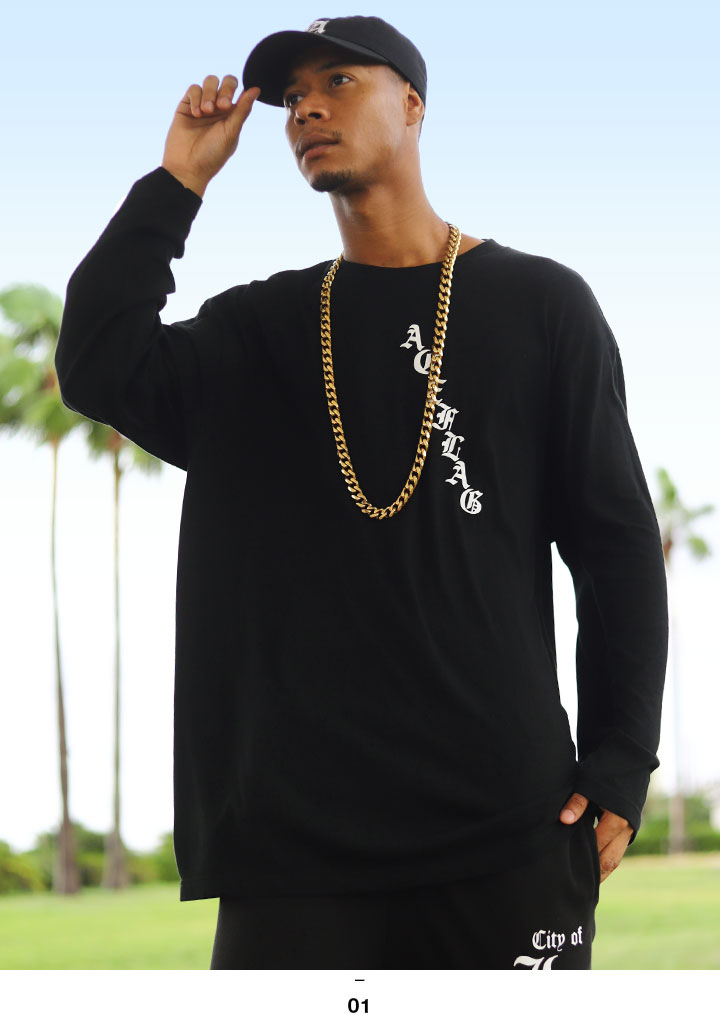 楽天市場】ACE FLAG ロンT メンズ 黒 大きいサイズ エースフラッグ T