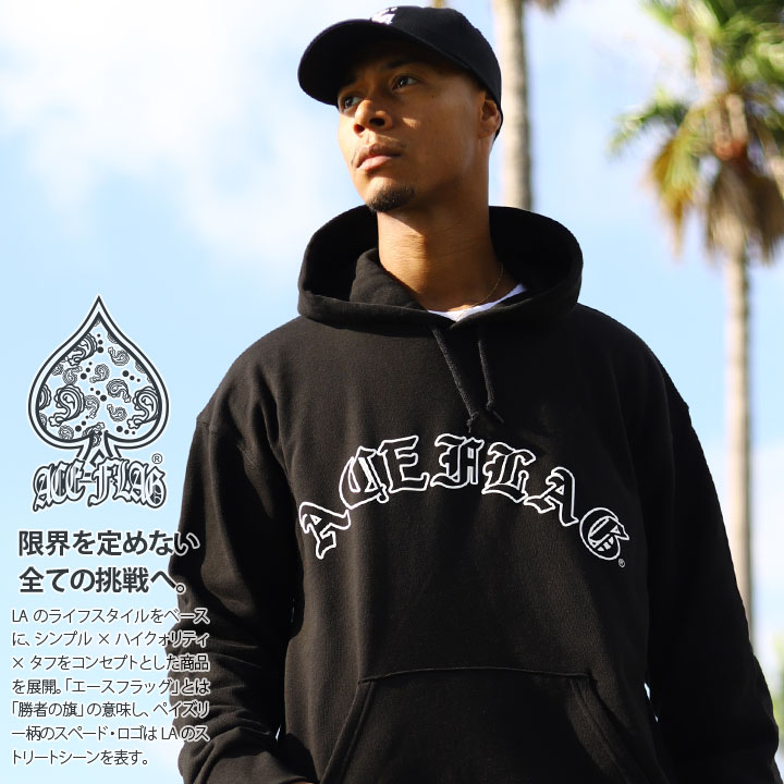 楽天市場】ACE FLAG パーカー スケボー フーディ 長袖 スウェット 裏