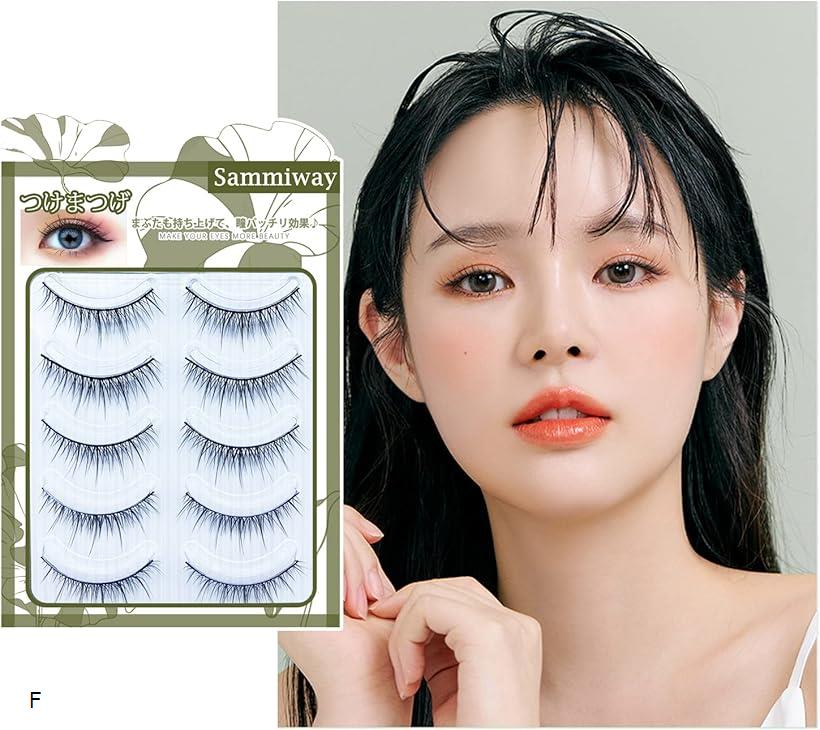 楽天市場】SAMMIWAYつけまつげ ナチュラル 5ペア自然 蓮の葉緑(蓮の葉