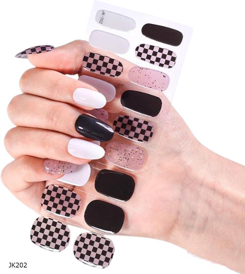 楽天市場】ジェルネイルシール 硬化タイプ 手用 貼るだけ チェック