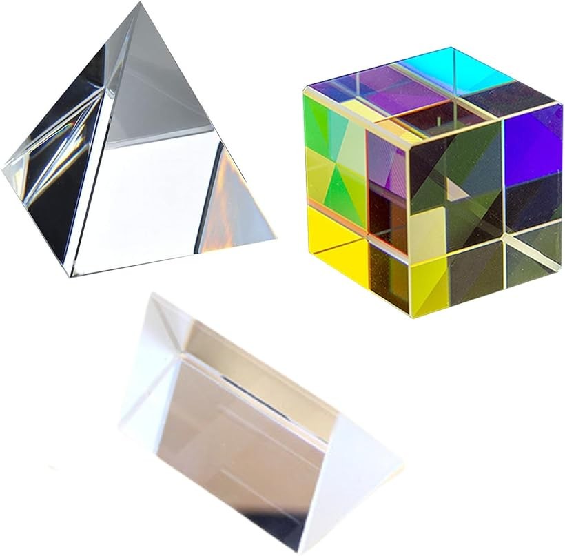 楽天市場】プリズムセット 三稜鏡 光学ガラス 角柱 虹造り 三角