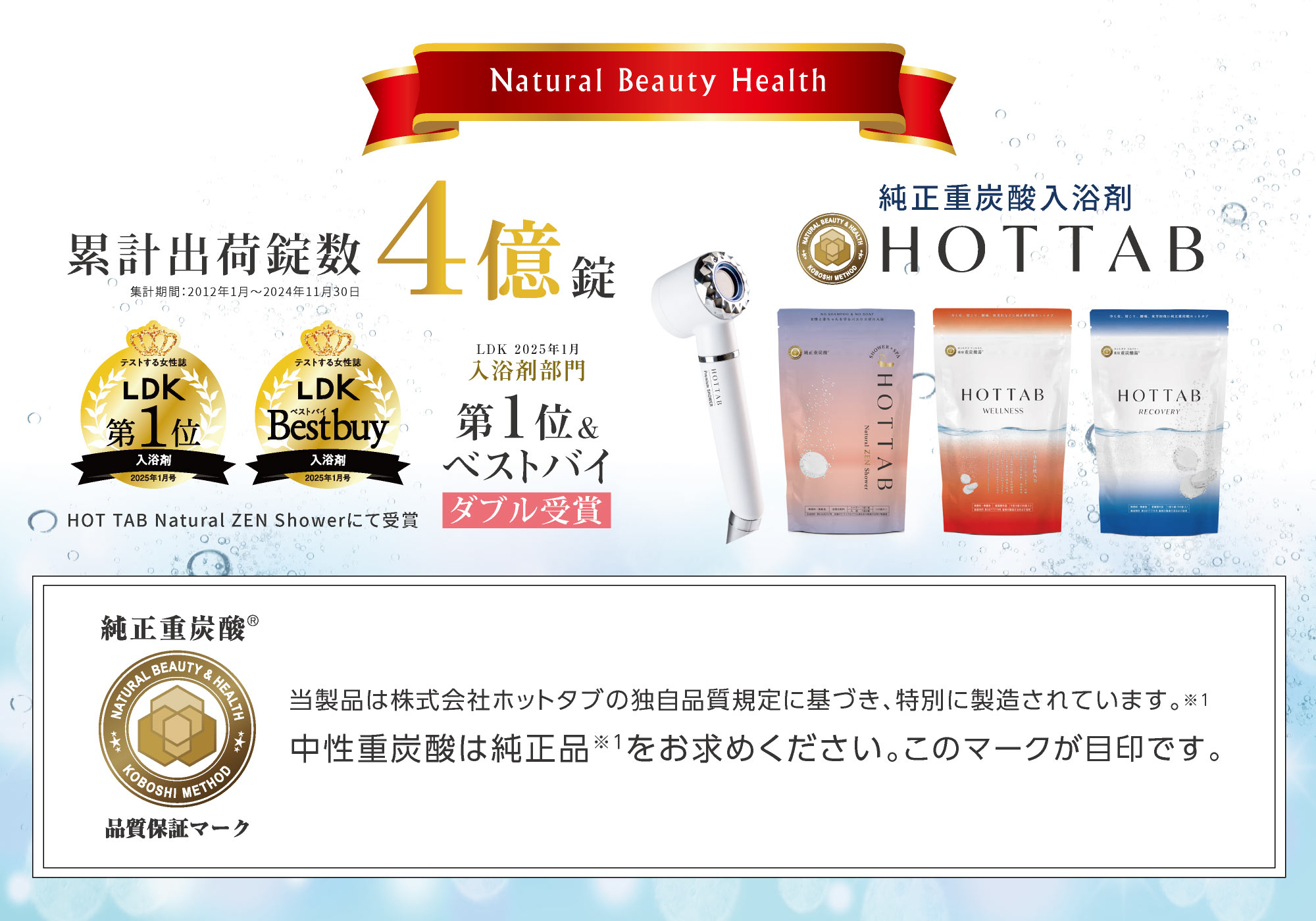 楽天市場】ホットタブ Natural ZEN Shower 9錠～360錠 シャワー 冷え性