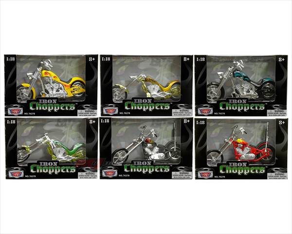 楽天市場】1/18 ミニカー チョッパー バイク 6台セット ハーレー