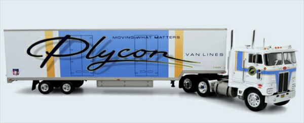 楽天市場】ミニカー 1/43 ピータービルト トレーラートラック 青/白