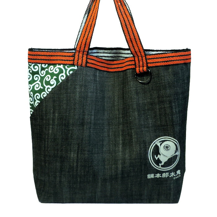 楽天市場】鬼太郎本舗 Dカン付デニムトートバッグ 目玉おやじ 妖怪印