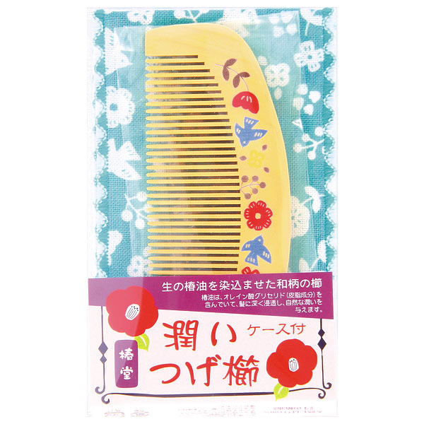 楽天市場】椿堂 潤いつげ櫛 花と鳥 ケース付【メール便対応】天然椿油
