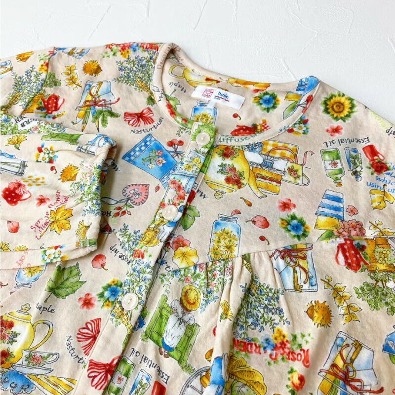 楽天市場】TUNIC チュニック 切り替えパジャマ 80接結 ハーブガーデン