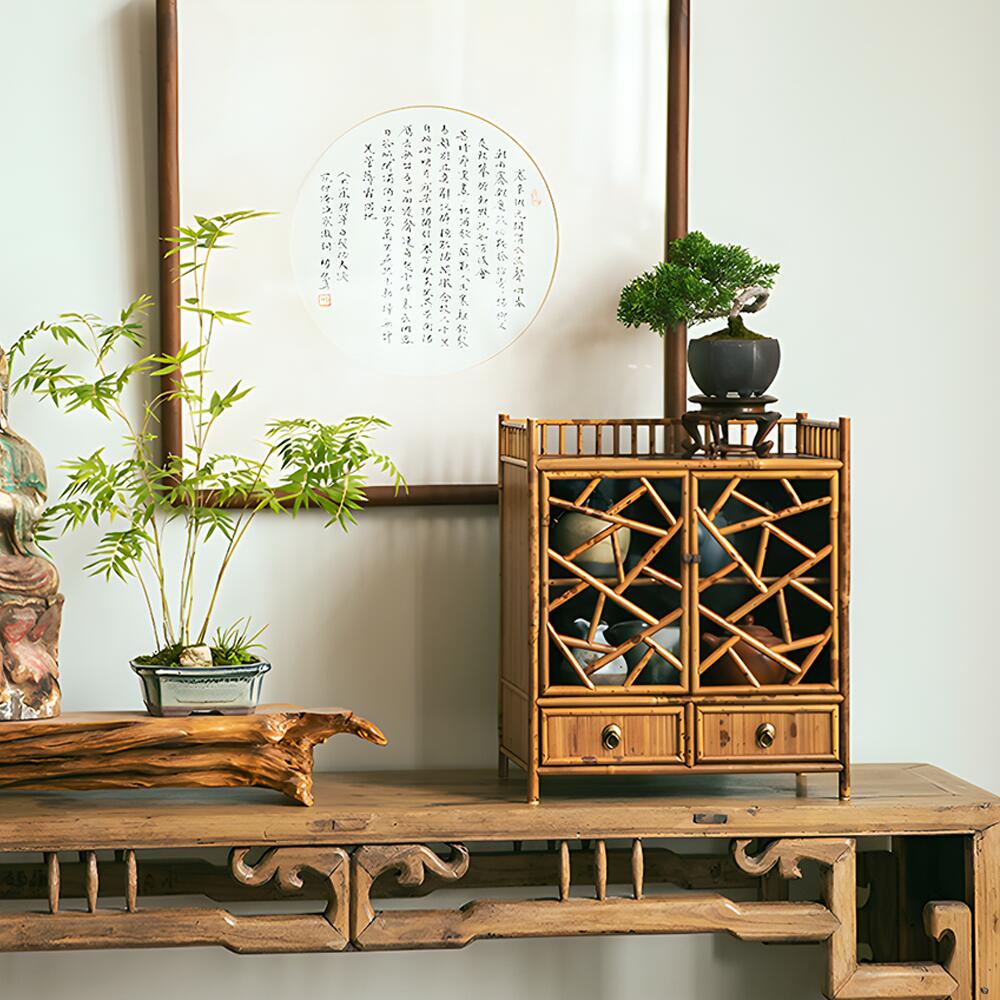 楽天市場】清境Craft 天然竹製 茶棚 整理収納 おしゃれ ナチュラル 梅