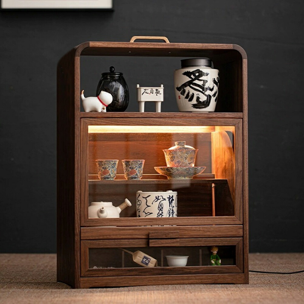 楽天市場】ウールナット&アクリル 卓上 棚 ウッドケース ウッド 収納棚