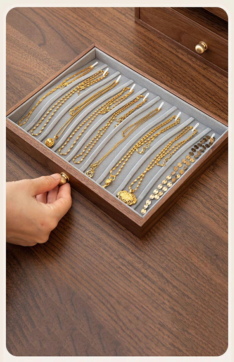 楽天市場】銘木 ジュエリーボックス アクセサリーケース 木製 仕切り