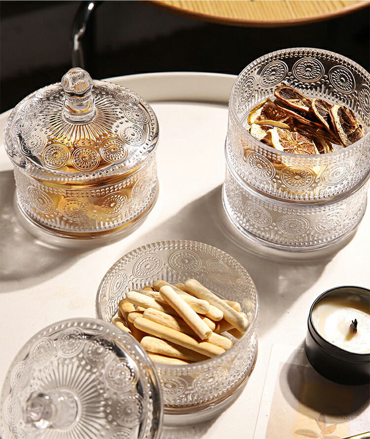 楽天市場】懐かしいけど新しい！向日葵 ガラス容器 透明 丸形 ガラス