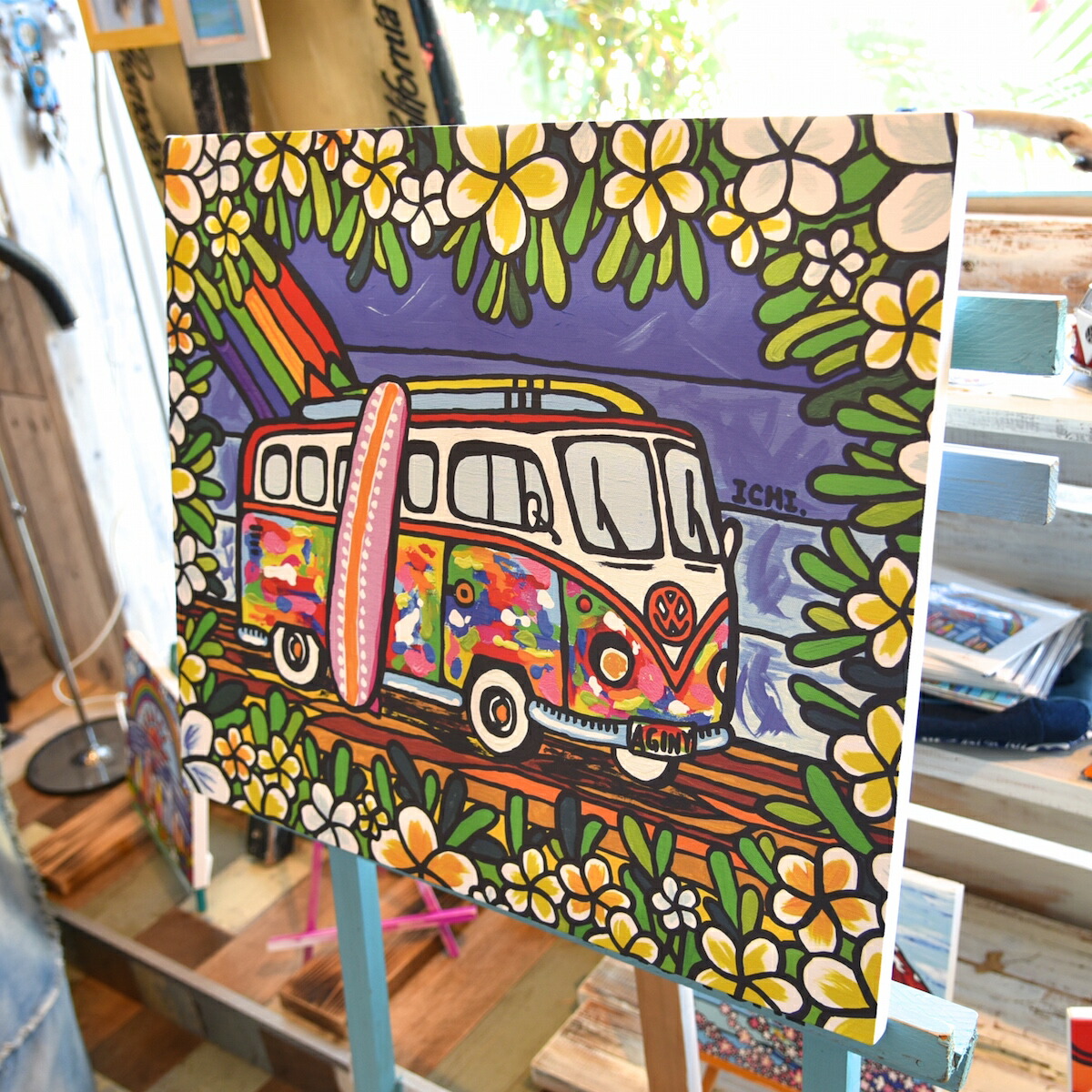 楽天市場】絵画 アート 絵 ハワイ サーフアート ハワイアンアート 木