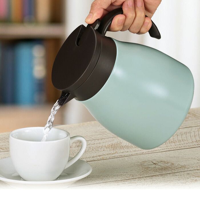 楽天市場】ステンレスポット 1L 卓上 保温 保冷 真空二重構造 ワン