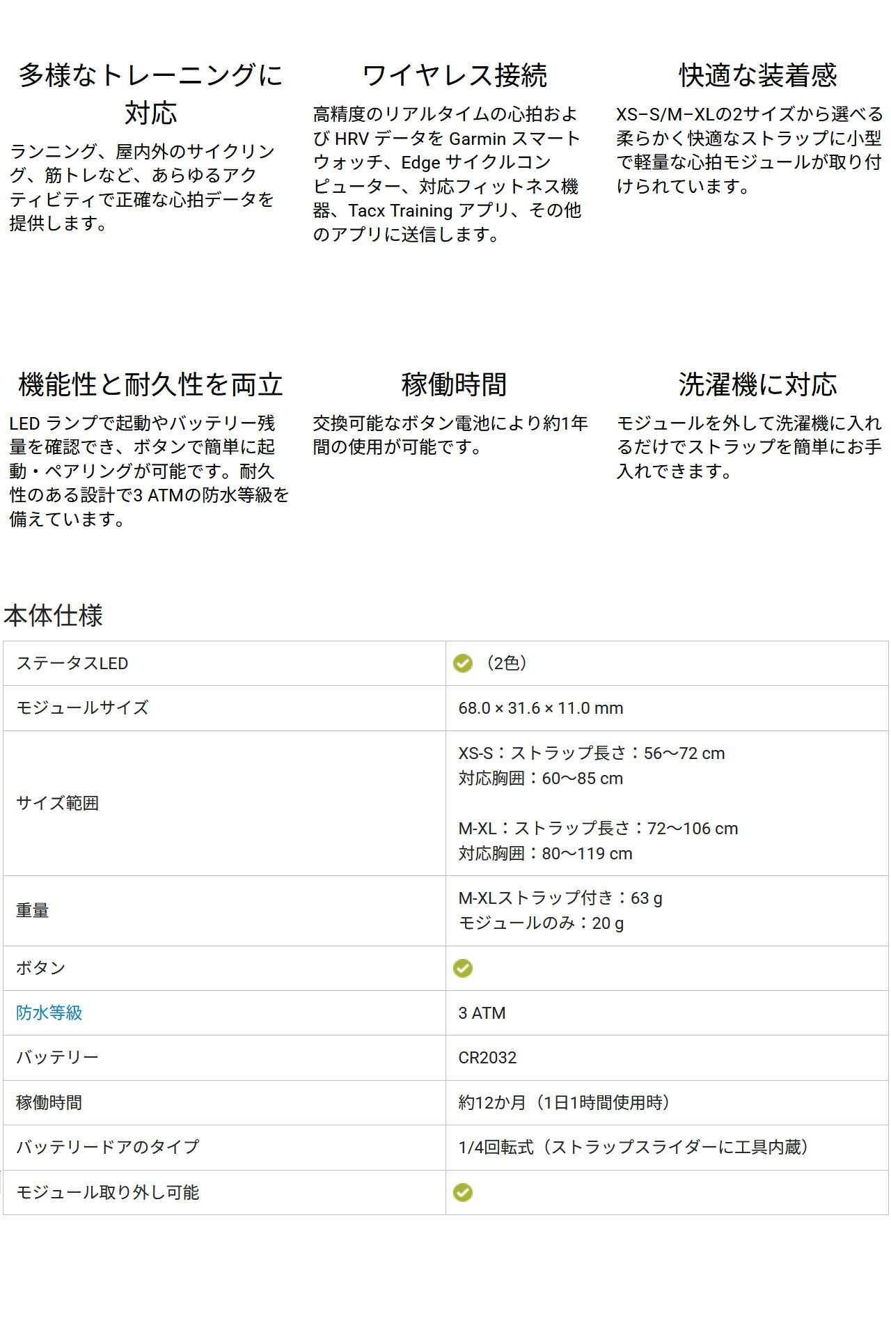 楽天市場】心拍センサー ガーミン GARMIN HRM 200 選べる2サイズ 【取