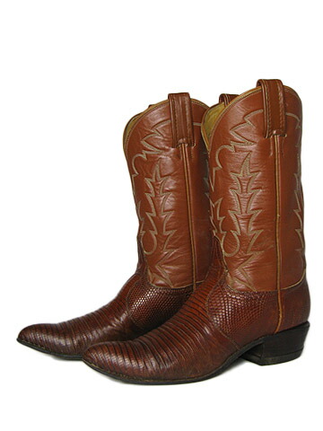 楽天市場】【中古】 トニーラマ TONY LAMA リザード 茶系 本革 レザー