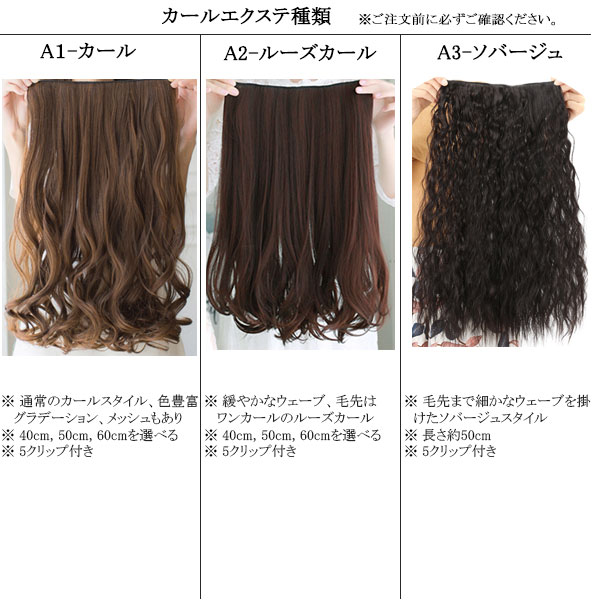 楽天市場】エクステ ウィッグ ロングカール 5クリップ付