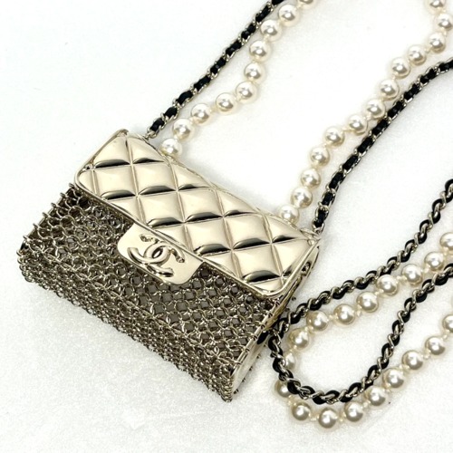 楽天市場】【中古】CHANEL シャネル マトラッセバッグモチーフ ロング