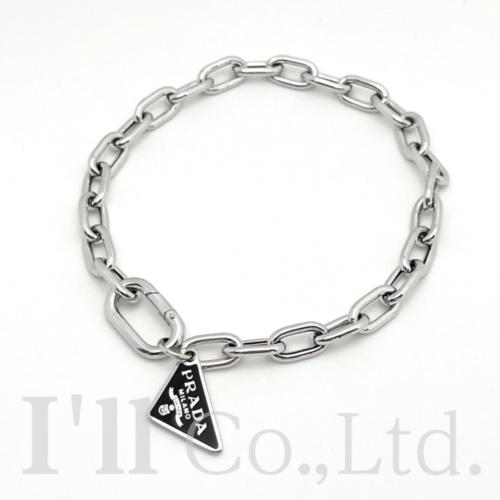 楽天市場】【中古】PRADA プラダ トライアングル ロゴ ブレスレット