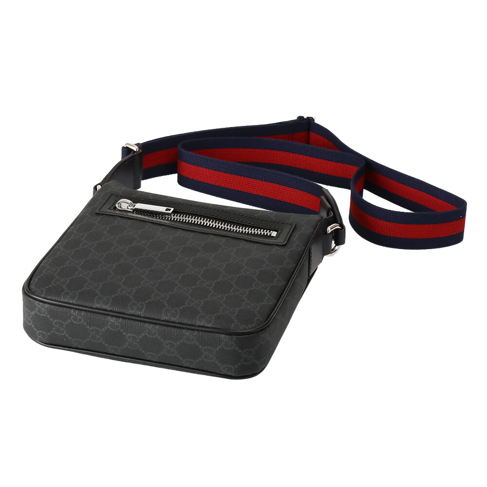 GUCCI グッチ GG キャンバス スリングバッグ ボディバッグ ブラック 黒