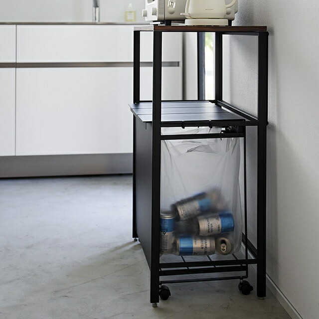 楽天市場】山崎実業 キッチンラック 分別ゴミ箱上ラック タワー 1666