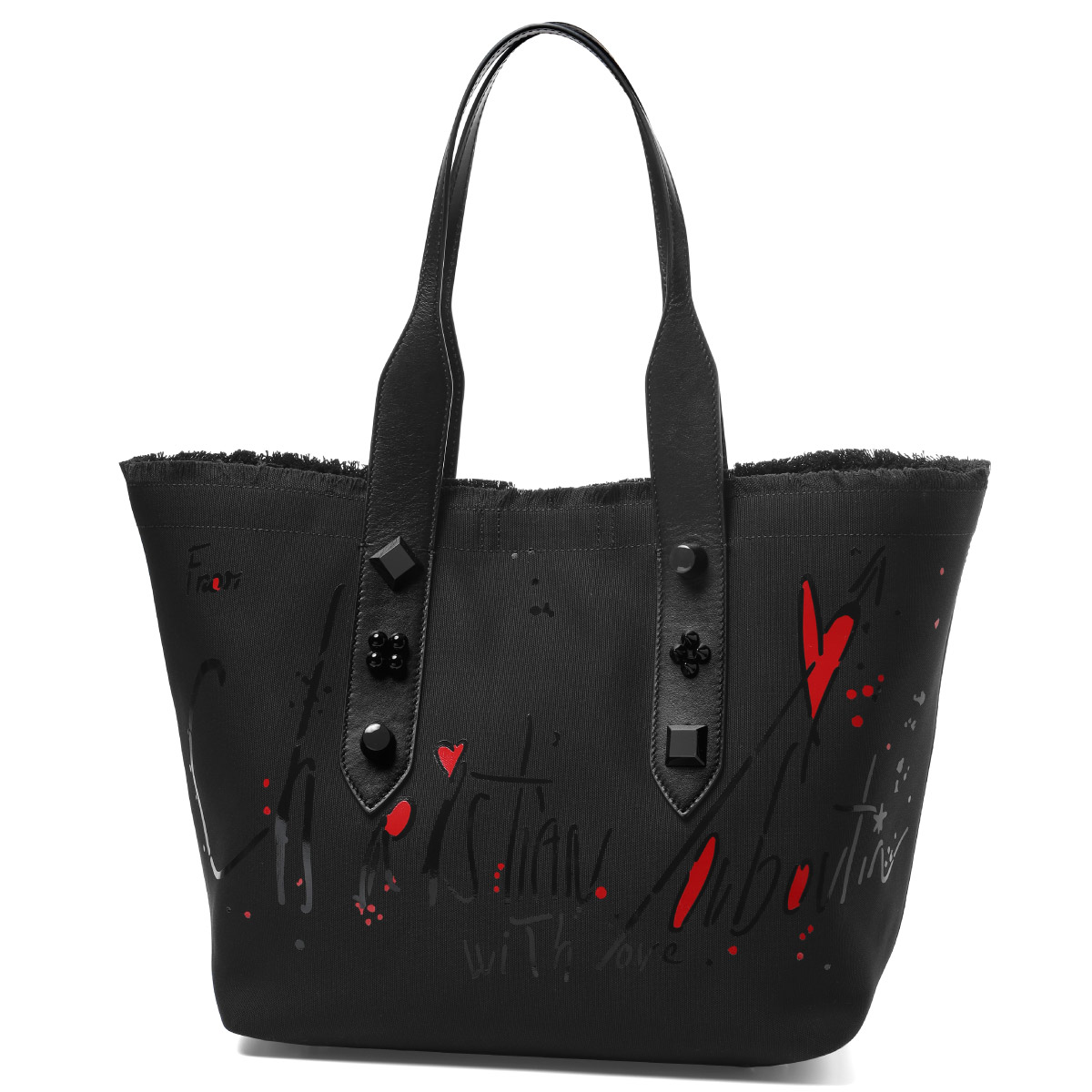 Christian Louboutinトートバッグ アートプリント 持ち手ちぎれ