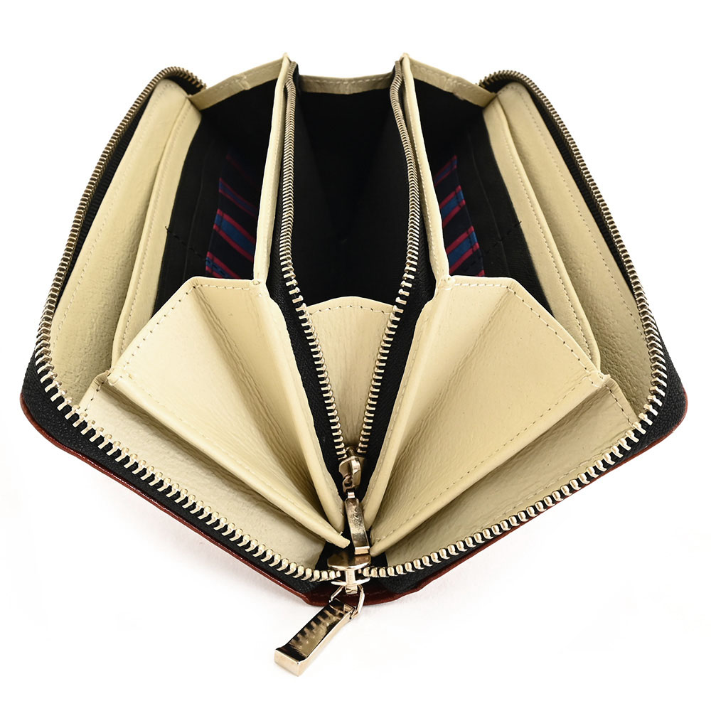 楽天市場】タケオキクチ 財布 長財布 ラウンドファスナー 茶(ブラウン