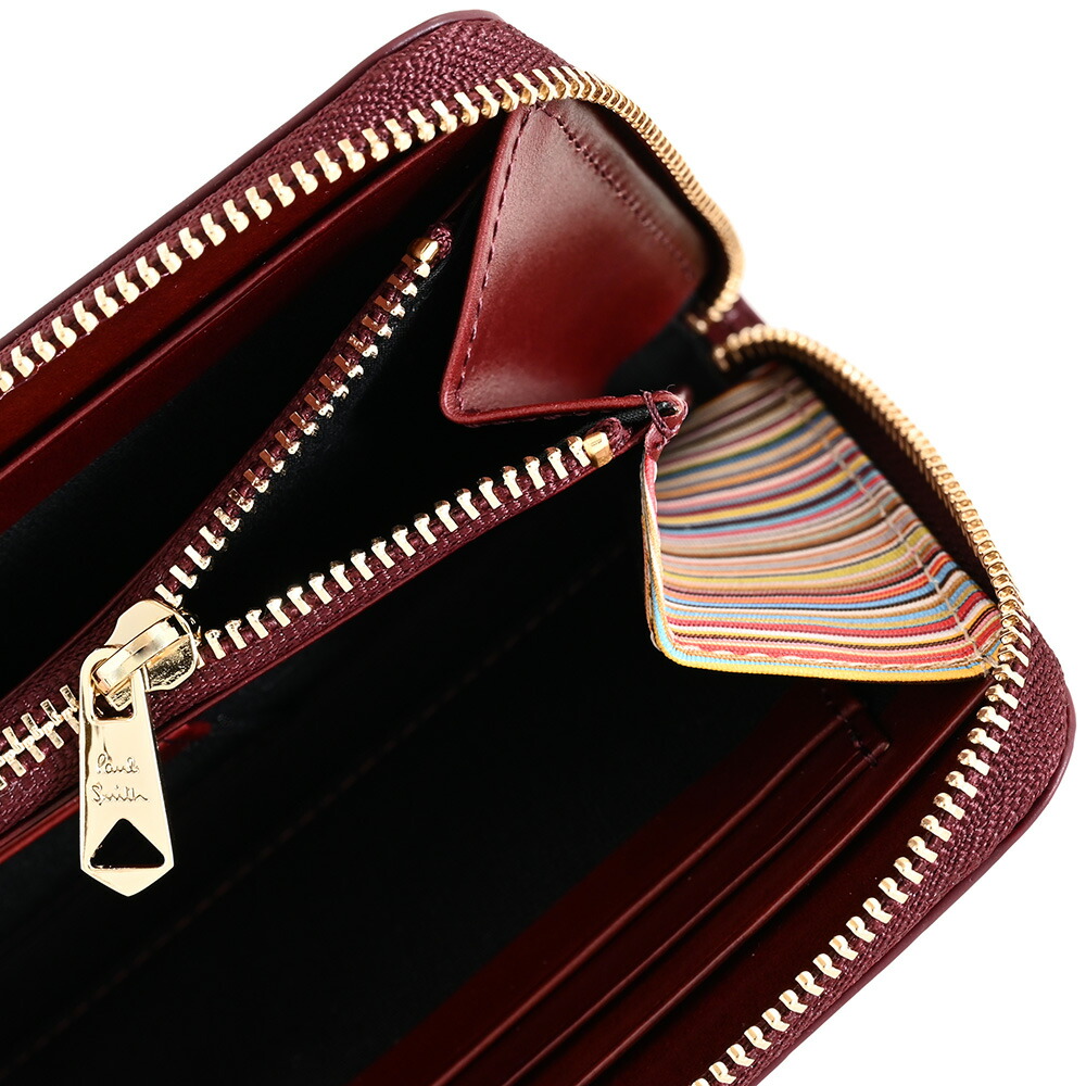 楽天市場】ポールスミス 財布 長財布 ラウンドファスナー ボルドー