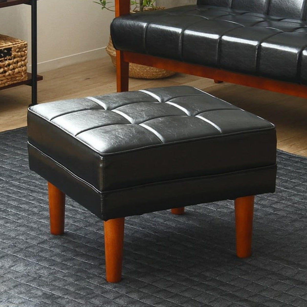 楽天市場】オットマン 高さ40cm レザー調 木製 （ 送料無料 チェア
