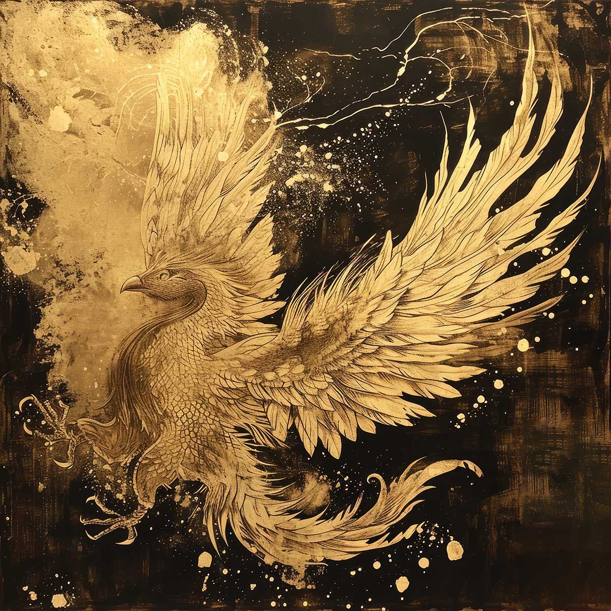 楽天市場】鳳凰 ほうおう フェニックス 開運 正方形ポスター 豪華 絵画