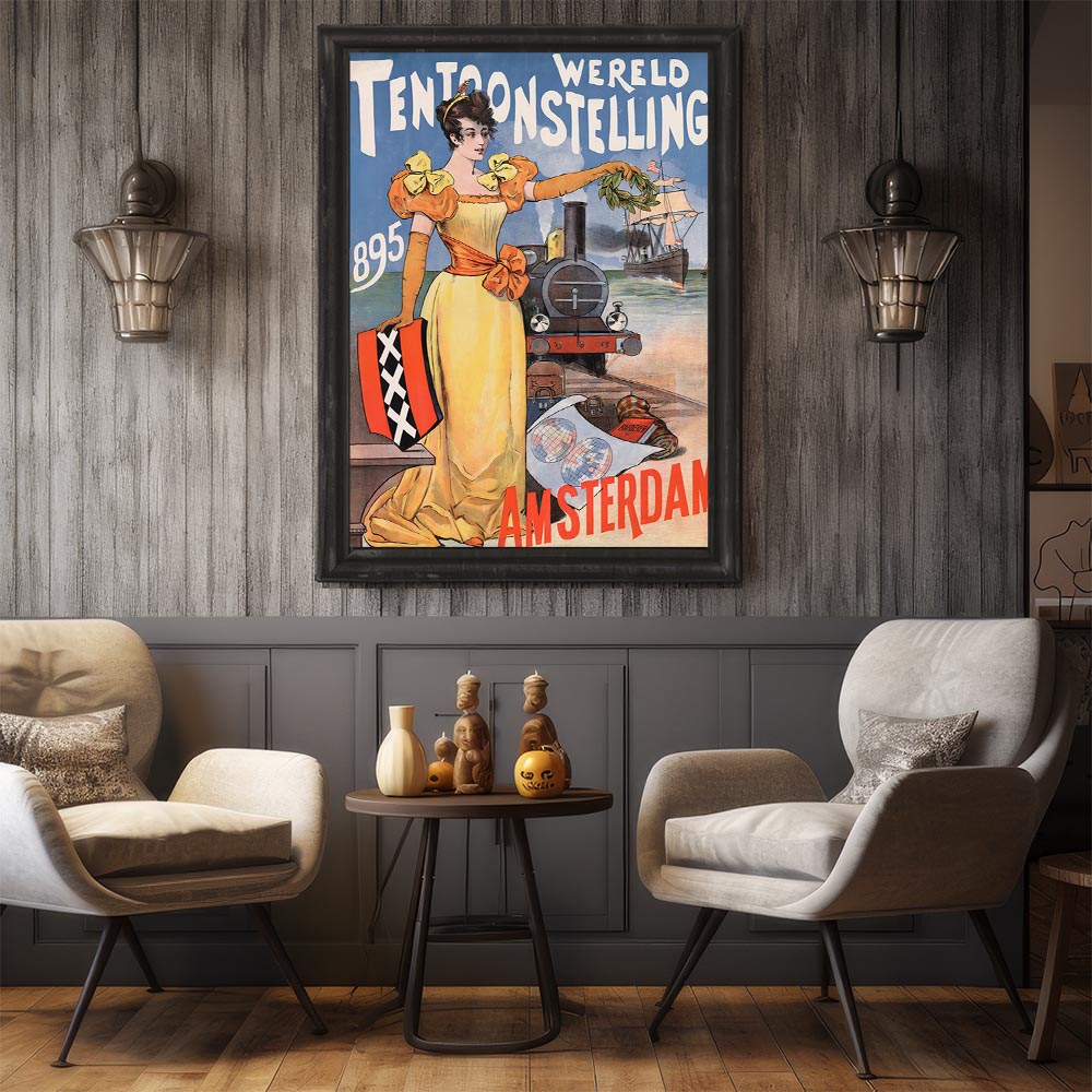 楽天市場】Wereld Tentonnstelling 1895 ? Amsterdam超古いポスター