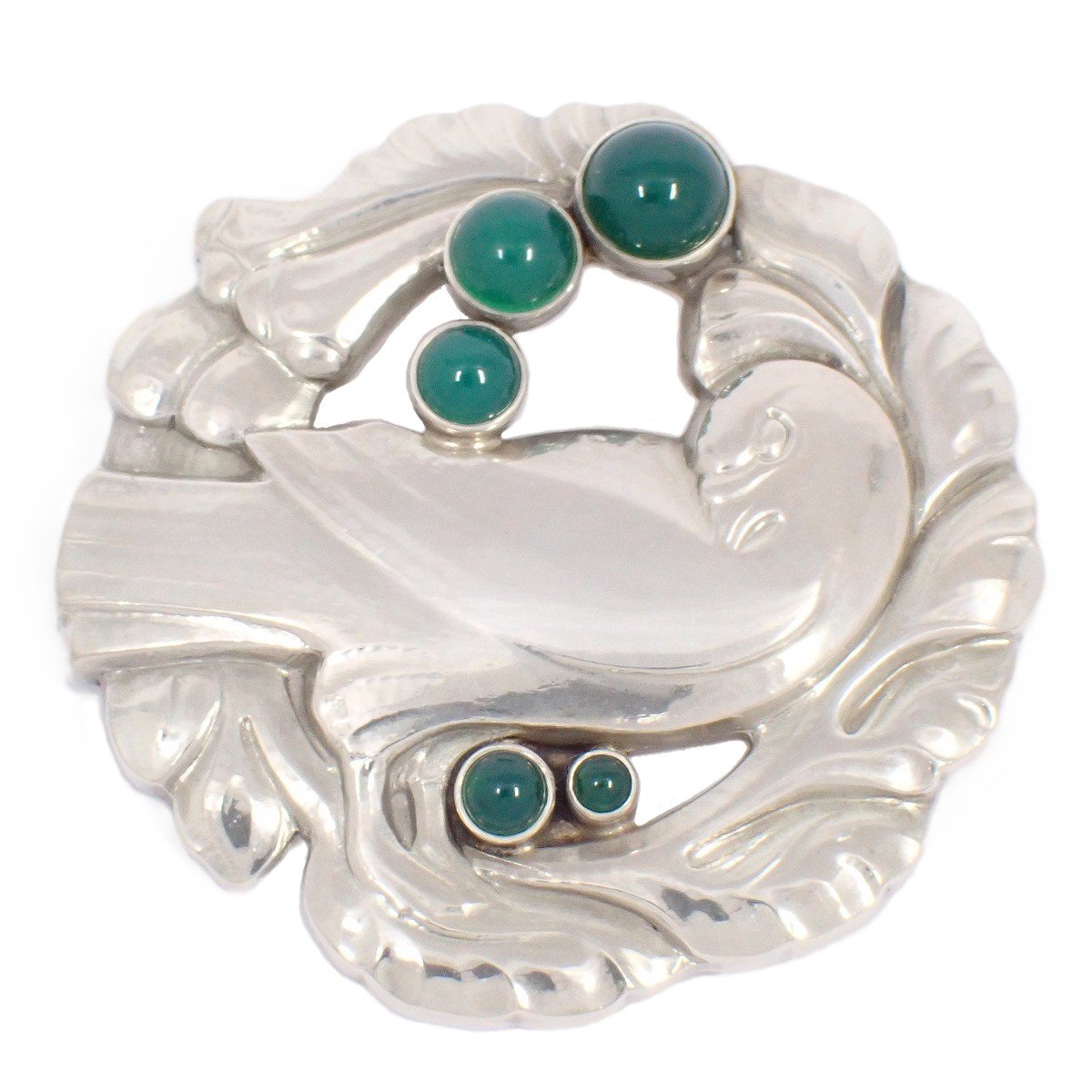 楽天市場】【中古】GEORG JENSEN ジョージジェンセン 123 鳩 ブローチ