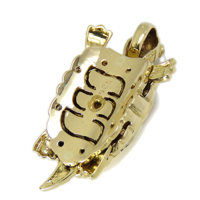 楽天市場】K18 YG WG PG 亀 縁起物 カメ 仏像 ペンダントトップ