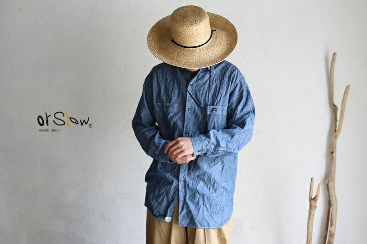 楽天市場】【orslow】 VINTAGE FIT CHAMBRAY WORK SHIRTS オリジナル