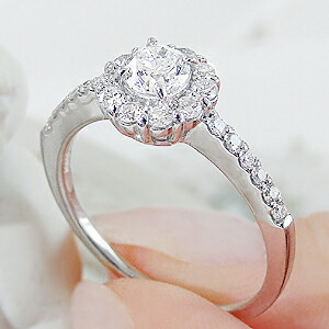 楽天市場】Pt900【0.7ctUP】ダイヤモンド フラワーリング指輪 リング