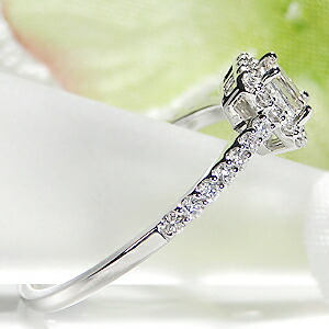 楽天市場】Pt900 カレカット ダイヤモンド リング 【0.45ctUP】正方形