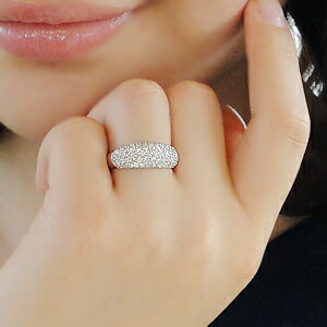 楽天市場】pt900【1.00ct】豪華ダイヤモンド パヴェ リング【送料無料