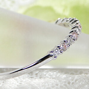 楽天市場】Pt900【0.19ct】天然ピンクダイヤモンド エタニティリング