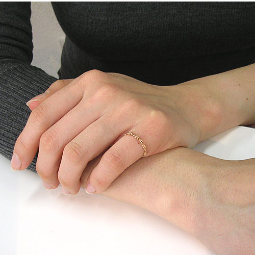 ete】K10PG 地金デザインリング 楽天市場】[地金・チェーン]ピンク