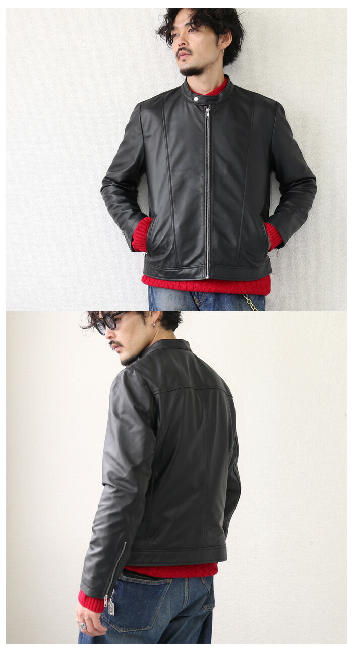 楽天市場】【3/11まで！10％オフ】レザージャケット シングル