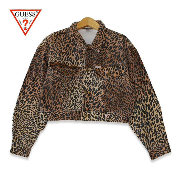 楽天市場】90年代 ゲス GUESS? レオパード総柄 デニムジャケット