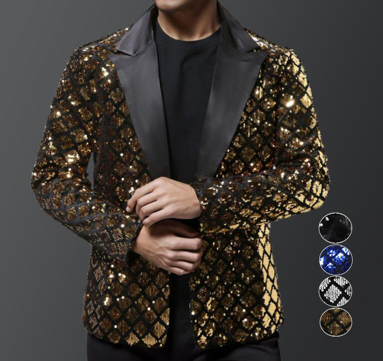 楽天市場】スパンコール スーツ ジャケット メンズ 新作 きらきら